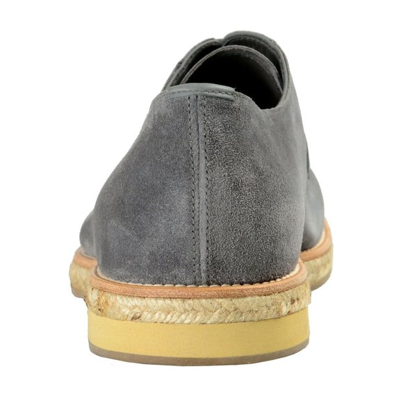 Prada Mens Gray Suede Leather Casual Oxfords Shoes main image 7